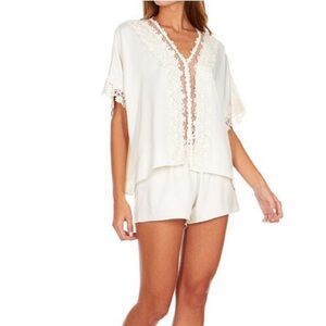 Flora Nikrooz Cream PJ Set